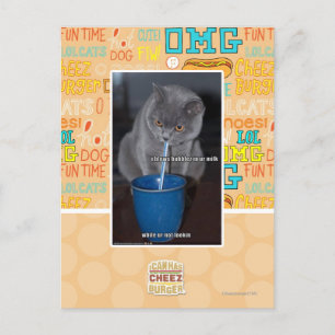 Blasen in unserer Milch Postkarte