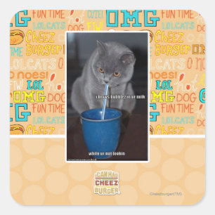 Blasen in unserer Milch Quadratischer Aufkleber