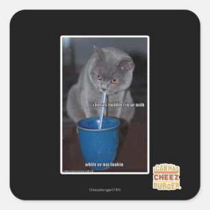 Blasen in unserer Milch Quadratischer Aufkleber