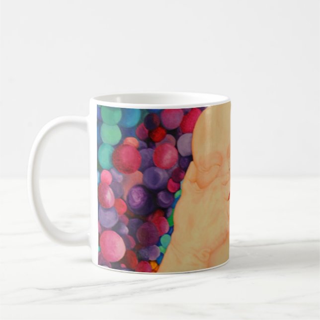Blasen Kaffee Tasse extra Großdruck (Links)