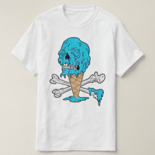 Blasen-Kaugummi-Eiscreme-Treibschädel T-Shirt