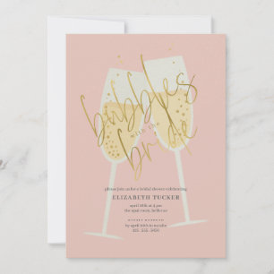 Blasen mit Bride Champagne Brautparty Einladung