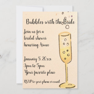 Blasen mit der Einladung der Braut