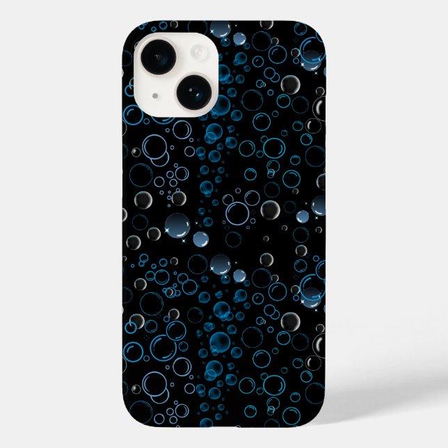 Blasen Muster 01 Schwarze BG Case-Mate iPhone Hülle (Rückseite)