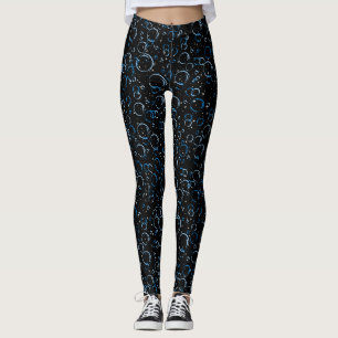 Blasen Muster 02.FR.b Schwarze BG Leggings