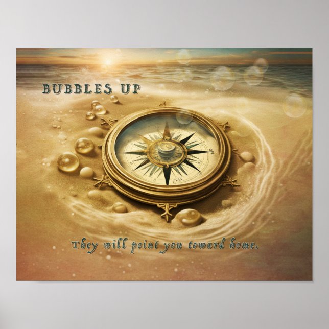 Blasen nach oben poster (Vorne)