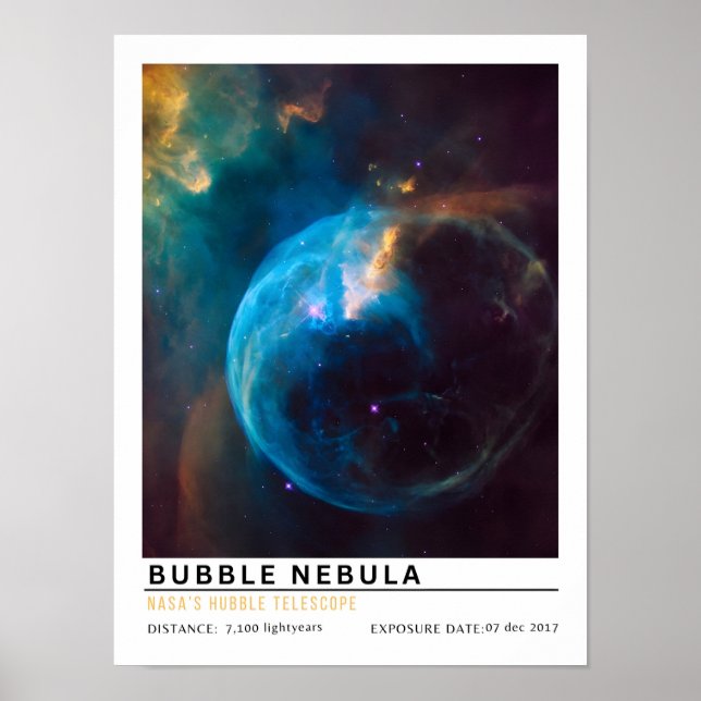 Blasen-Nebel Weltraum-Bildung Poster (Vorne)