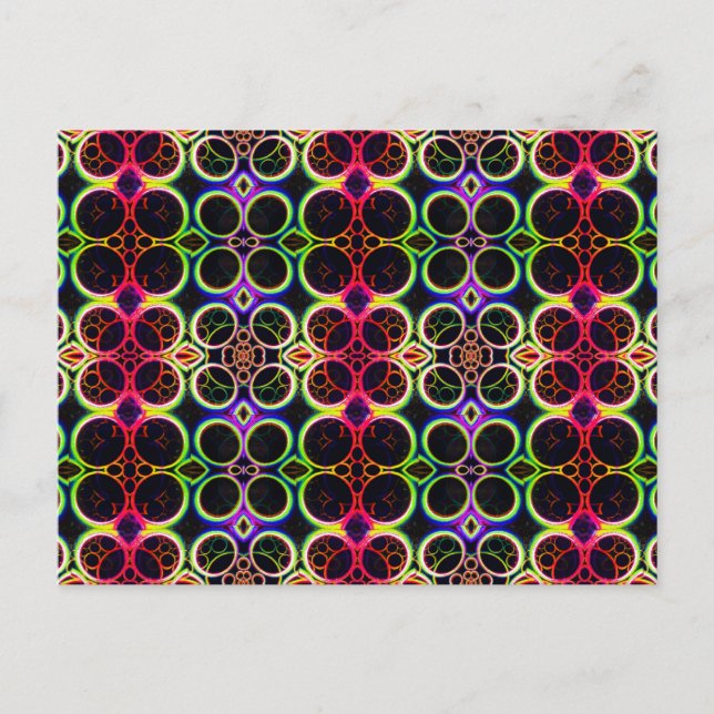 Blasen Rainbow Holographic Effect Art Postkarte (Vorderseite)