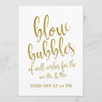 Blasen senden Gold preiswerte Hochzeitszeichen ab