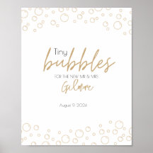 Blasen senden Gold und Black Wedding Poster Print