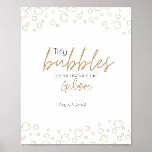 Blasen senden Gold und Black Wedding Poster Print