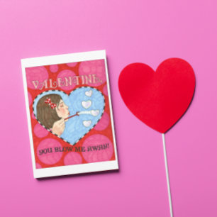 Blasen Sie mir die Valentinpostkarte ab Feiertagspostkarte