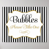 Blasen signieren schwarzen Goldrand