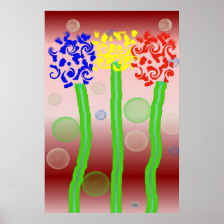 Blasen und Blume Poster