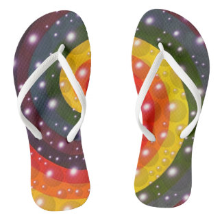 Blasen und Perlen Rainbow Swirl FlipFlops