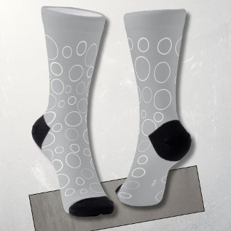 Blasen und Ringe, weiße Kreise auf Grau Socken