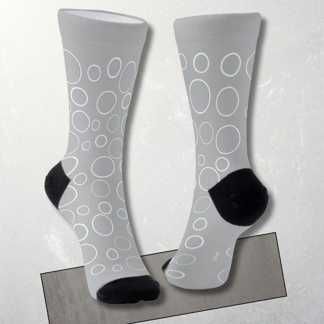 Blasen und Ringe, weiße Kreise auf Grau Socken (Von Creator hochgeladen)
