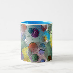 Blasen unter Glas Zweifarbige Tasse