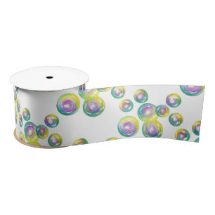 Blasen von Iridescent Rainbow Soap Bubbles Satinband