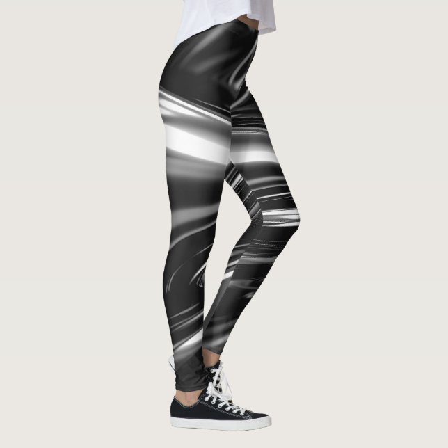 Blasen von Silbermetall Leggings (Rechts)