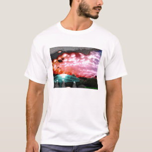 Blasen-Wolke mischen T-Shirt weiße