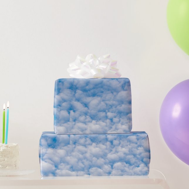 Blasen Wolken in Blue Sky Nature Foto Mammatus Geschenkpapier (Partygeschenke)