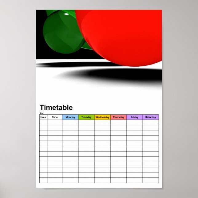 Blasen / Zeitplan Poster (Vorne)
