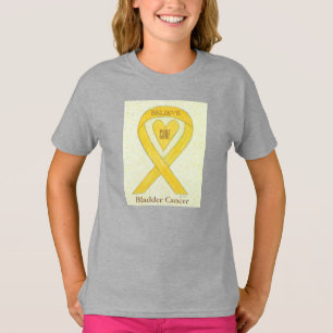 Blasenkarzinom Gelbes Bewusstseinsband Herz-Shirt T-Shirt
