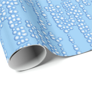 Blasenstrom, hellblaue Farbtöne Geschenkpapier
