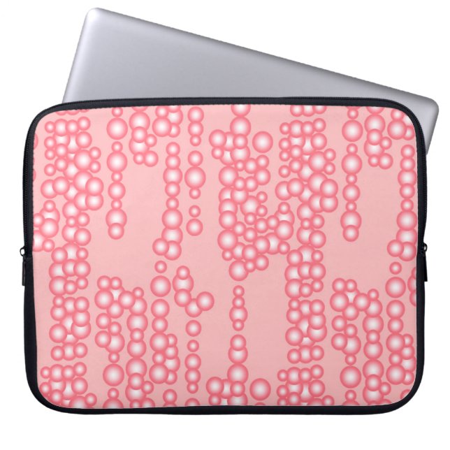Blasenstrom, Korallenrosa Laptopschutzhülle (Vorderseite)