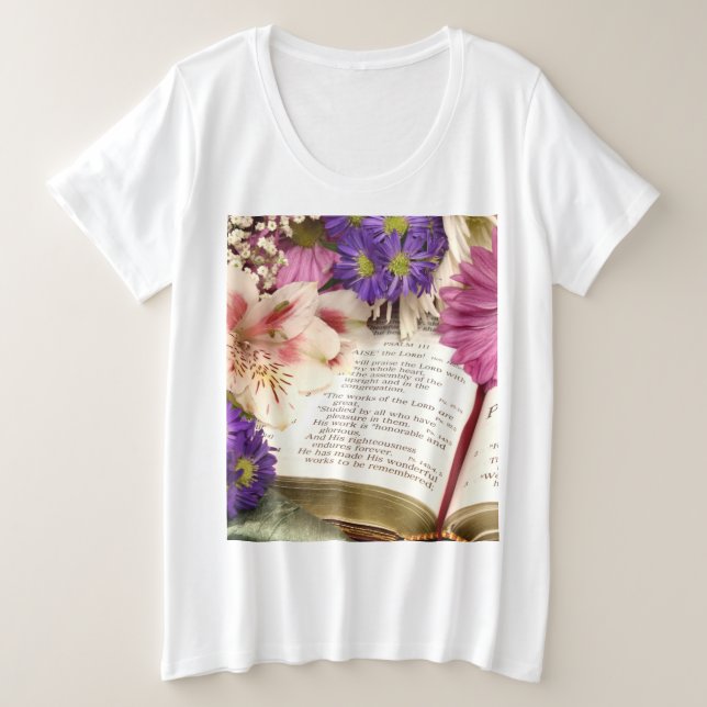 Bläserbibel Verse Plus Größe Christlicher T - Shir Große Größe T-Shirt (Design vorne)