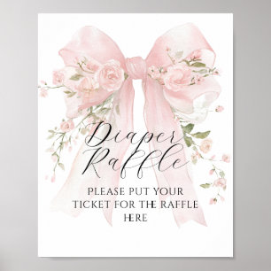 Bläserbow Eleganblume Mädchen Babydusche Windeln Poster