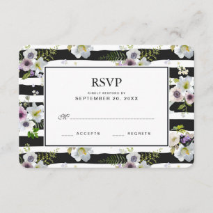 Bläserfarbenes Muster - Hochzeitsszenario RSVP Karte