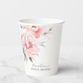 Bläserige Peonies Blush Pink BRAUTPARTY Pappbecher