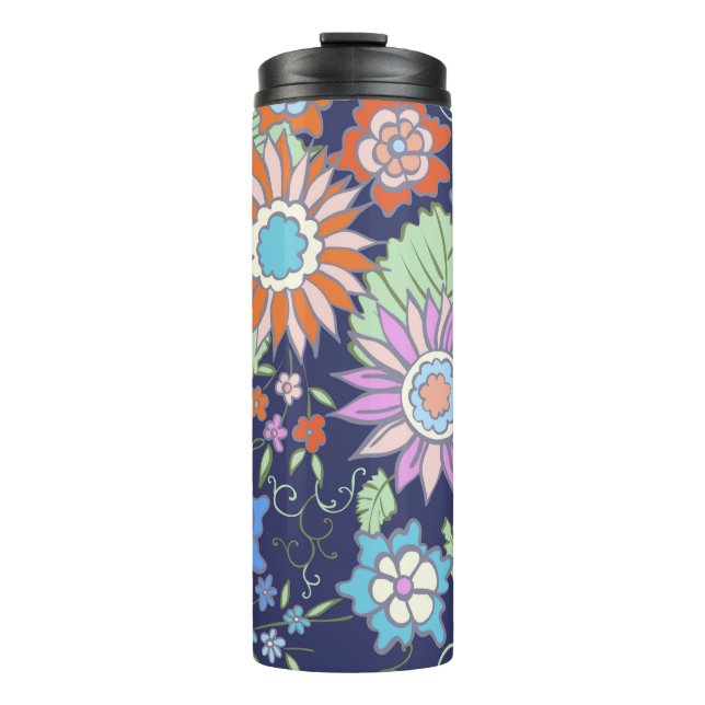 Bläsernahes Muster Frühjahr - Sommer Thermosbecher (Vorderseite)