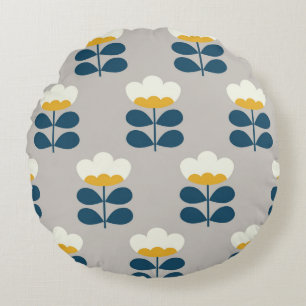 Bläsernahes Muster. skandinavischer Stil Rundes Kissen