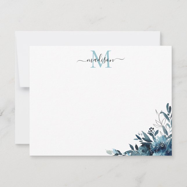 Bläsernarbenblaue Rose Peelongram Mitteilungskarte (Vorderseite)