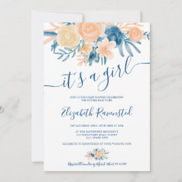 Bläserne Aquarellbrunnendusche Einladung