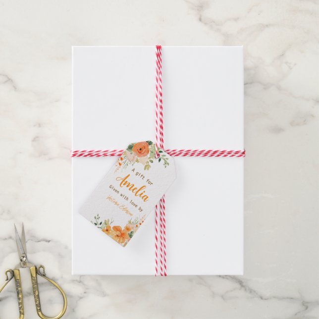 Bläserne Babydusche mit Handfarbe Geschenkanhänger (Mit Garn)