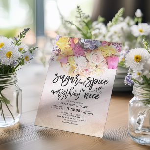 Bläserne Babydusche Zucker & Gewürze & Alles nett Einladung