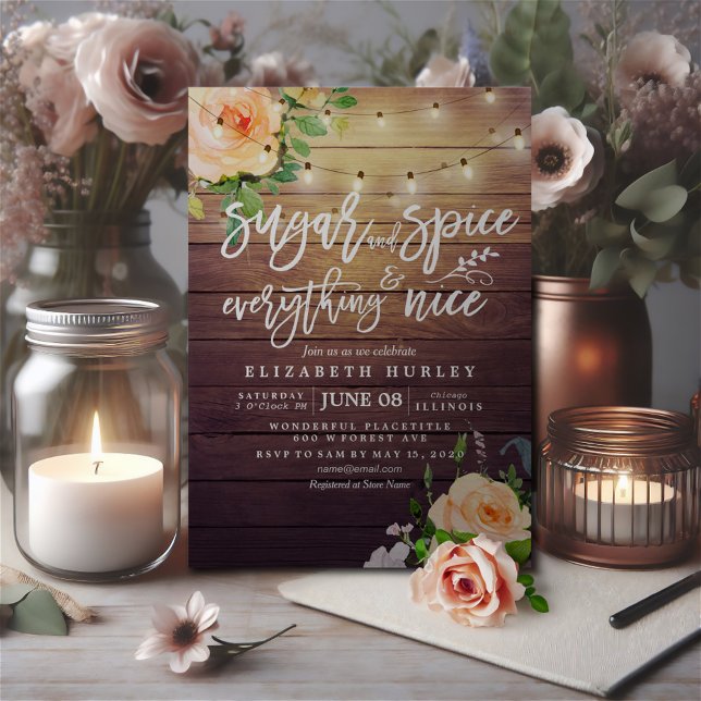 Bläserne Babydusche Zucker & Gewürze & Alles nett Einladung (Von Creator hochgeladen)