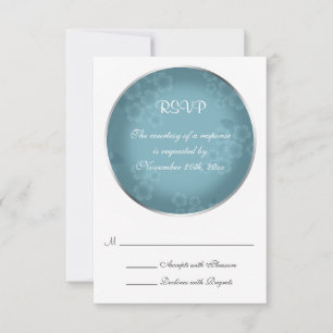 Bläserne blaue Hochzeitskarten mit Wasserzeichen RSVP Karte