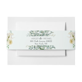 Bläserne, botanische Eukalyptus-Grünrahmen Hochzei Einladungsbanderole