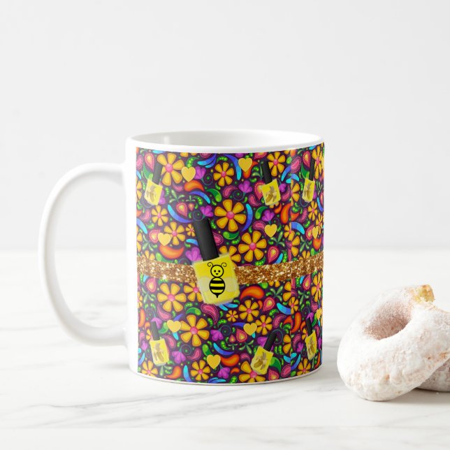 Bläserne Bumblebee Gelbnagel Polnische Tasse (Mit Donut)