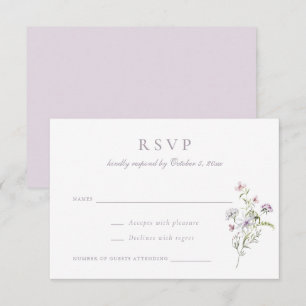 Bläserne Elegante Wildblumen Blush Pink Wedding RS Einladung