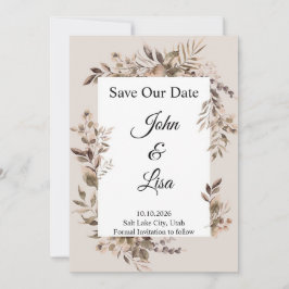 Bläserne Eleganz Save the Date Einladung