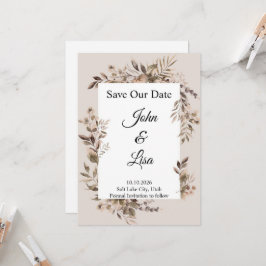 Bläserne Eleganz Save the Date Einladung