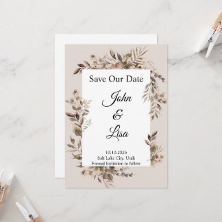 Bläserne Eleganz Save the Date Einladung