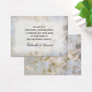 Bläserne Hochzeitskarte mit weißer Nelke - Wohltät