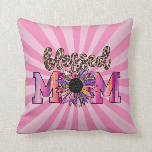 Bläserne rosa Mama Moderne Baumwolle gesegnet Kissen